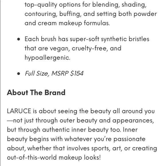 LARUCE 5 PC ESSENTIAL BRUSH SET| Host Pick - Picture 5 of 8